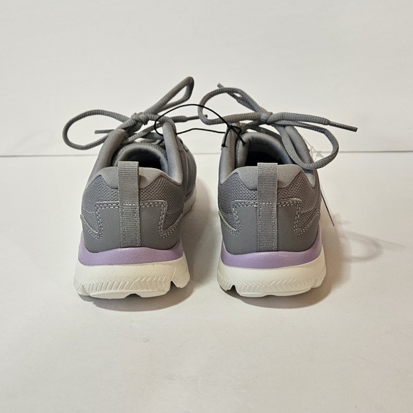 NWT Sketchers Sneakers Grey and Purple 5 1/2 - Picture 5 of 7